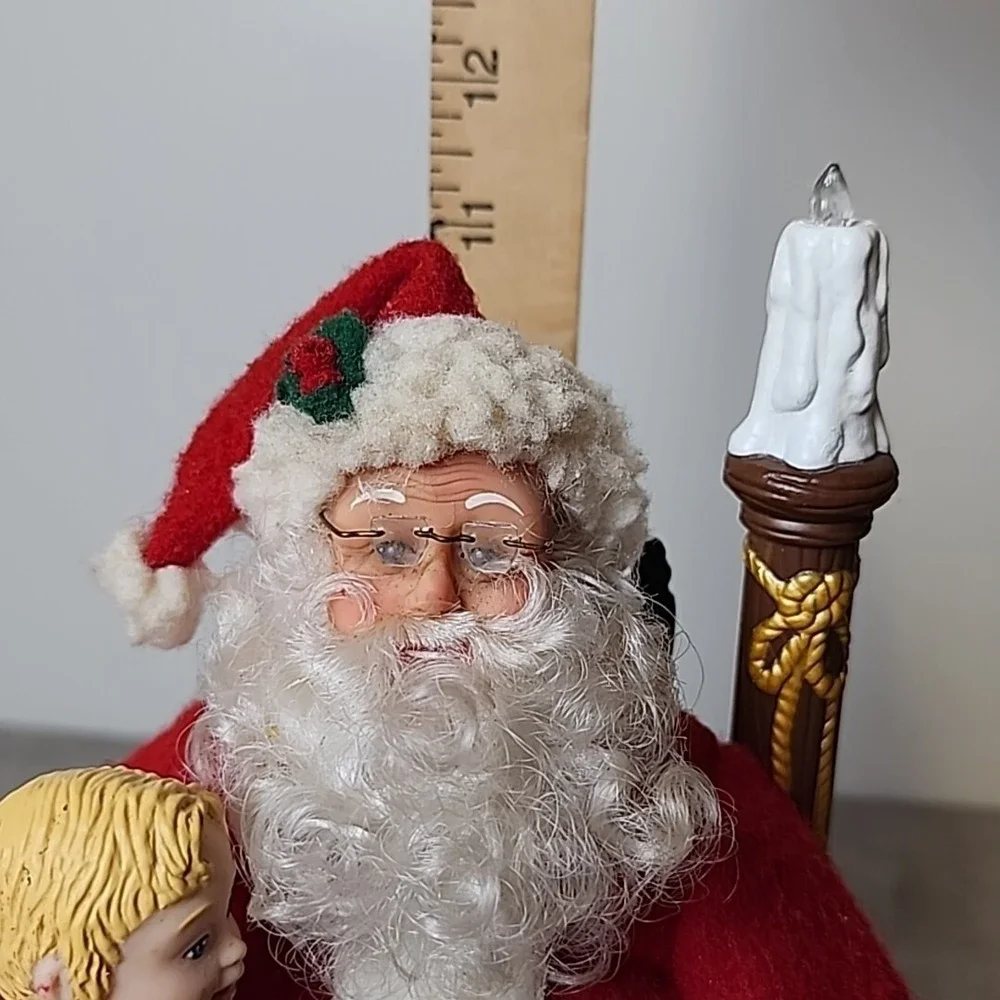 Vintage 1993 Musical Santa Boy Light Christmas List Holiday Creations Tested